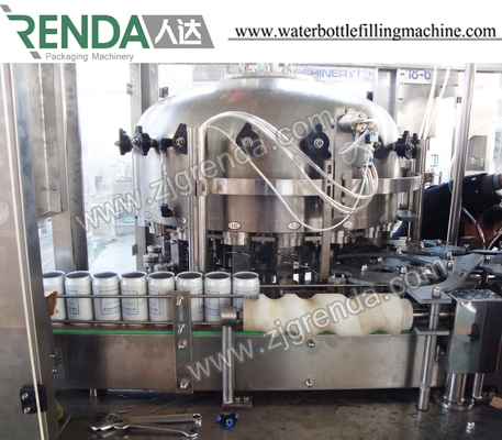 CO2 Carbonated Drinks Can Filling Machine Commercial Bottling Equipment For Cans 1000 ml Stainless Steel